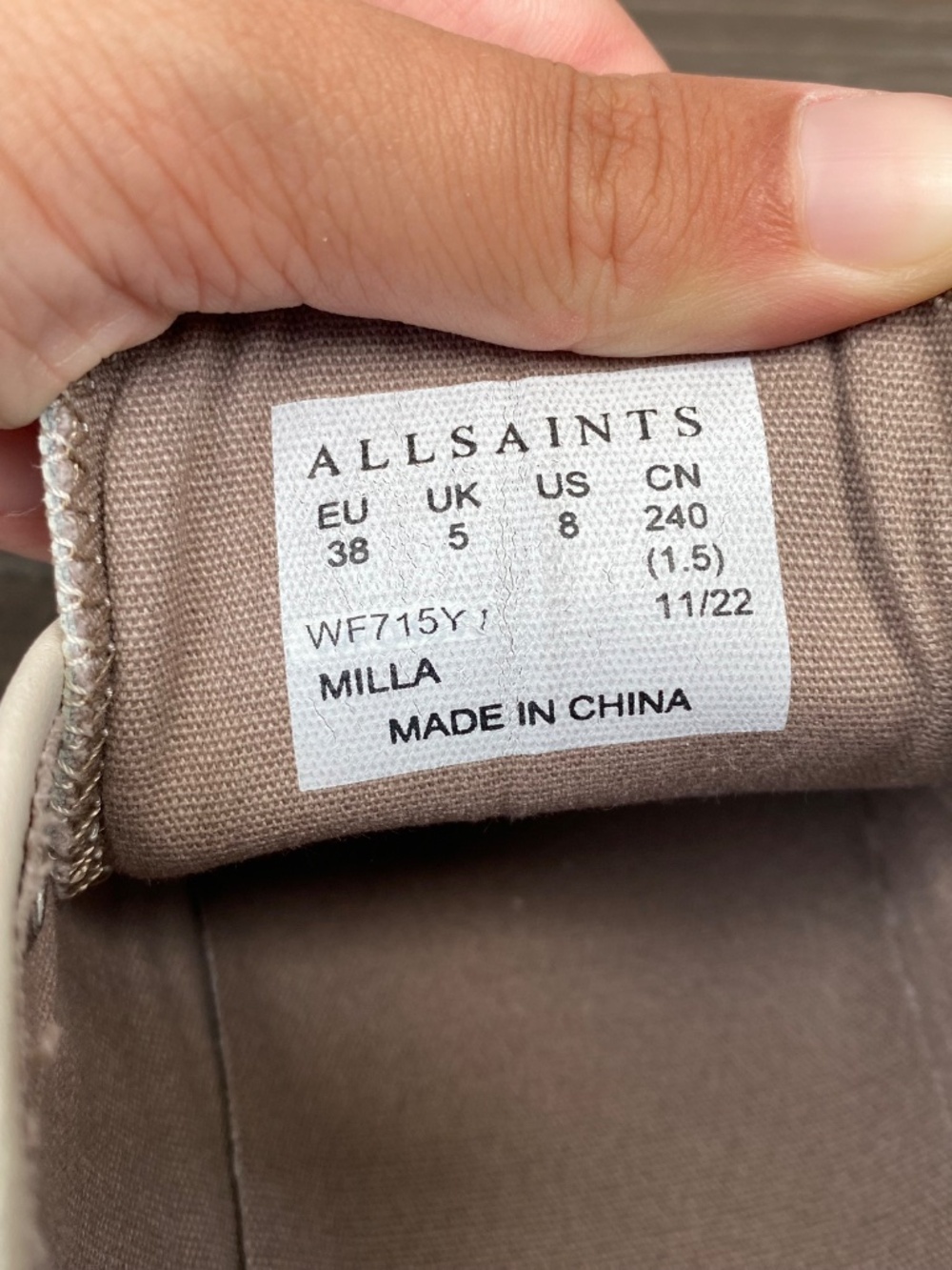 AllSaints Milla Low-top Sneakers in Chalk White, Women’s Size 8 - Picture 6 of 6